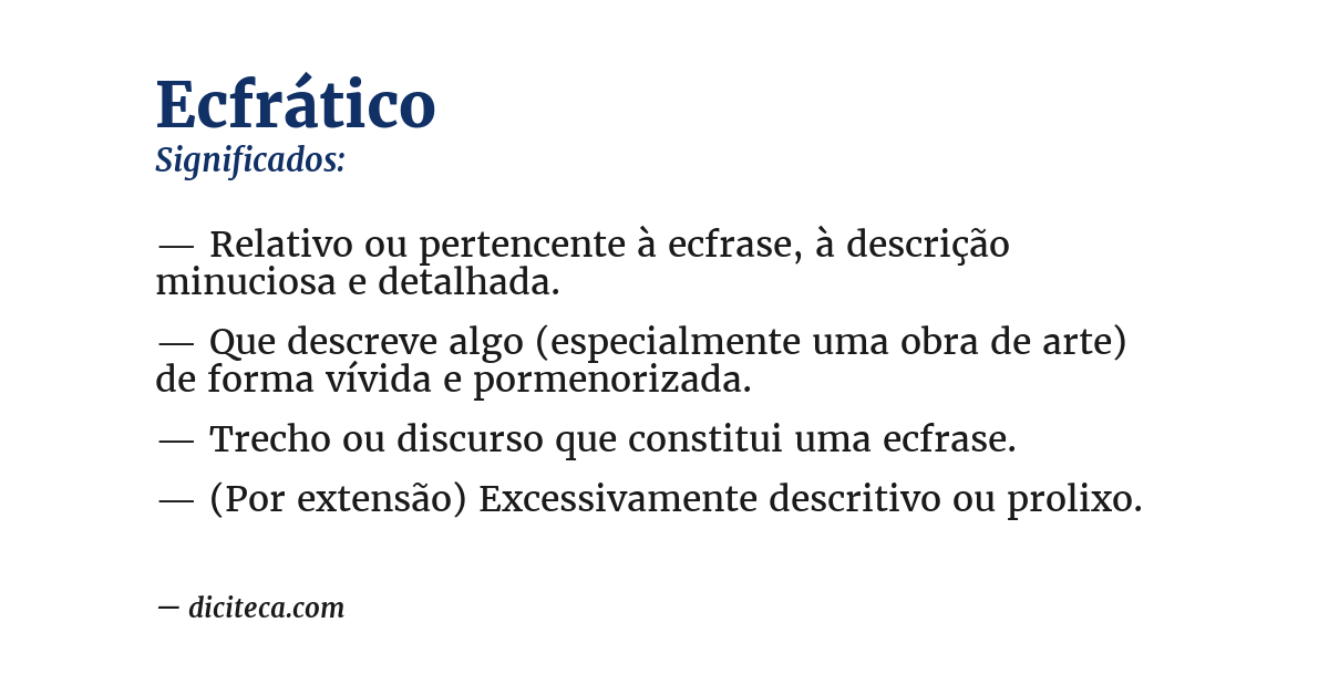 Significado de ecfrático