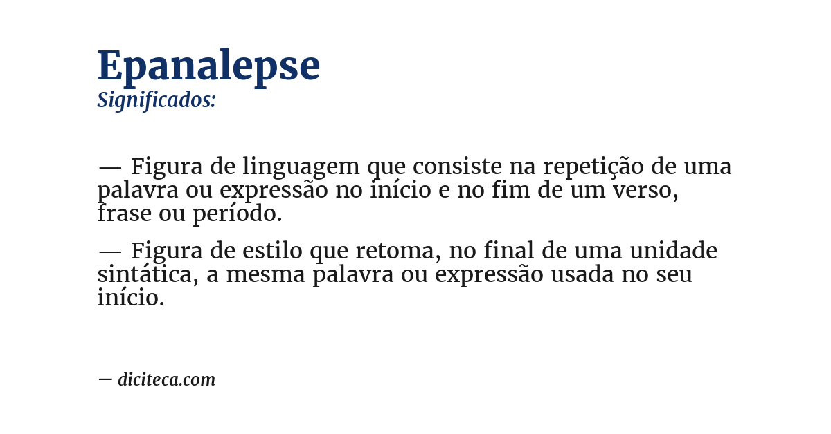 Significado de epanalepse