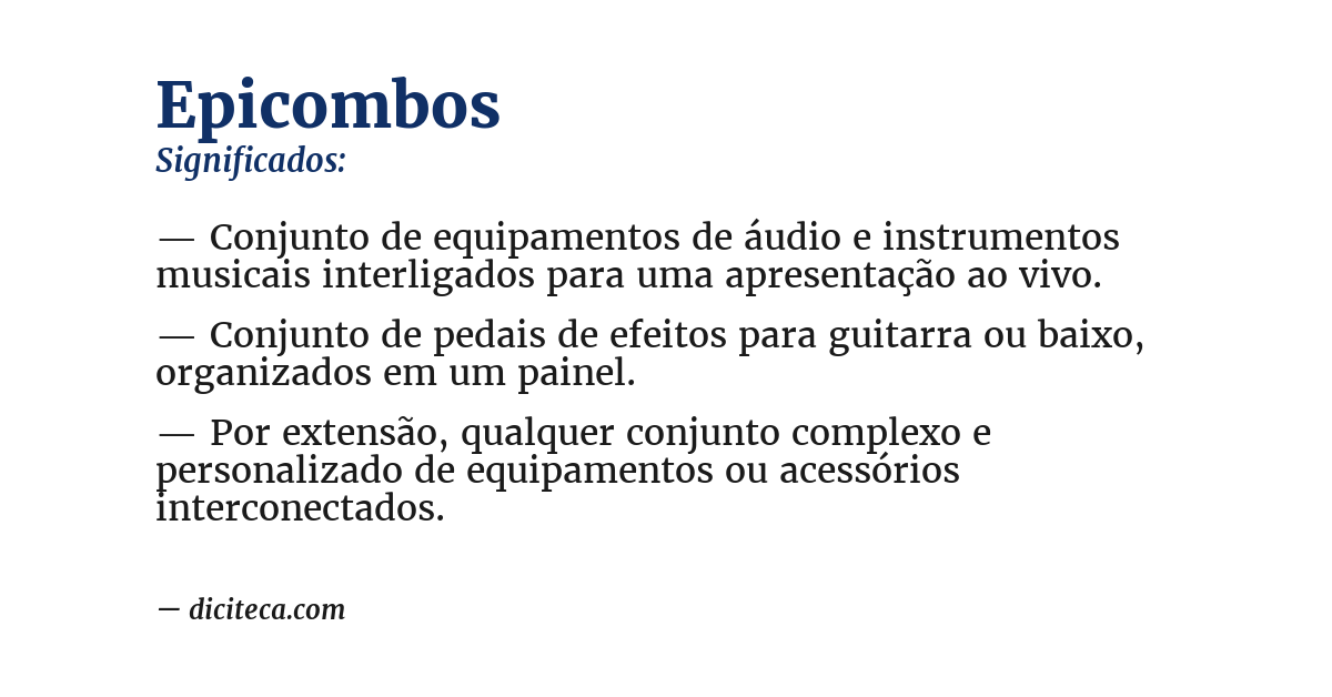Significado de epicombos