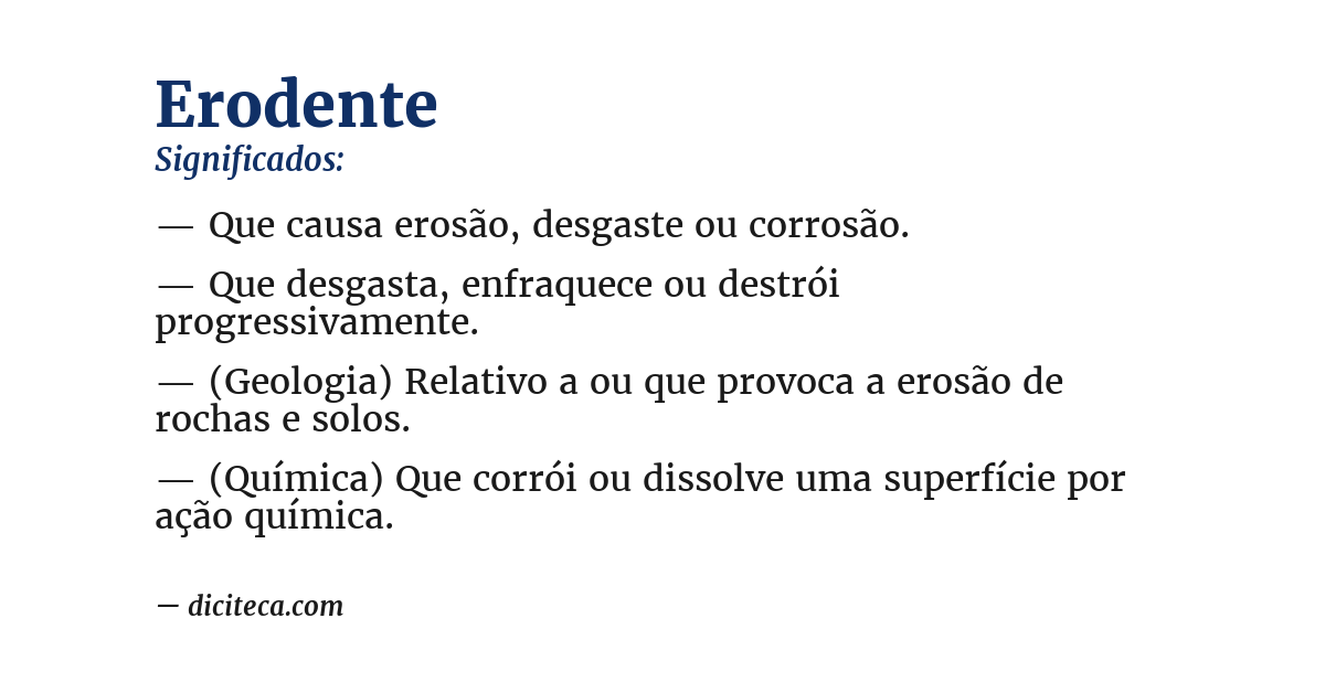 Significado de erodente