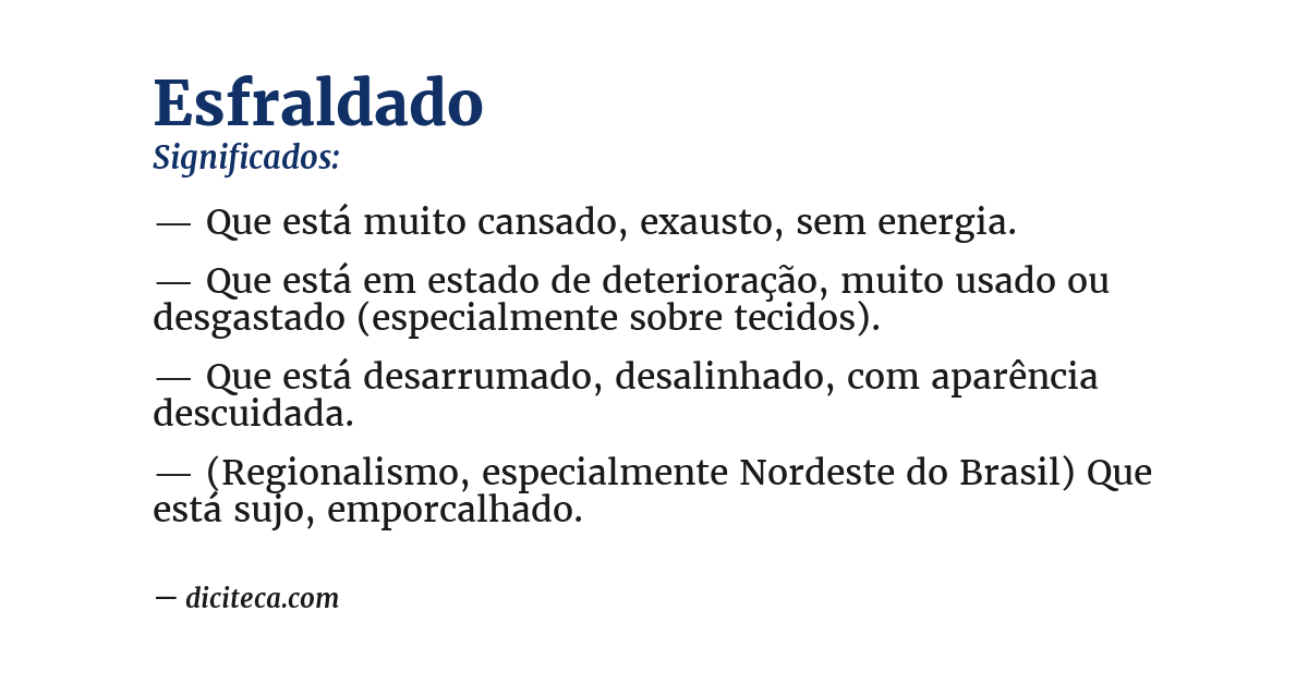 Significado de esfraldado