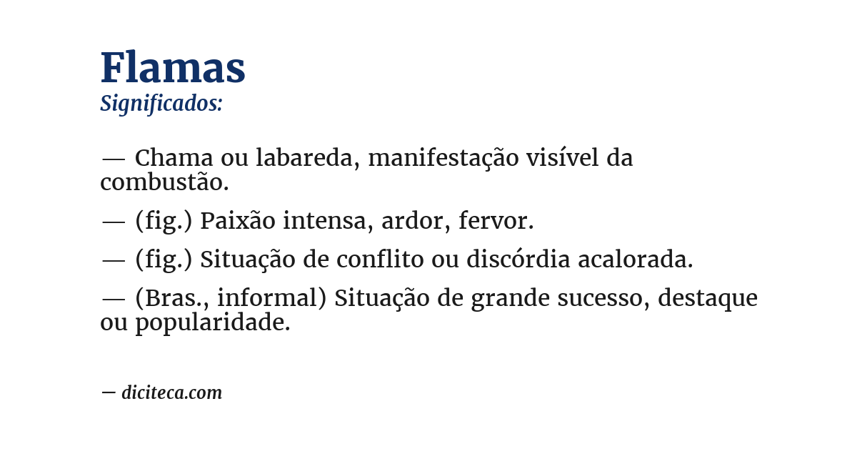 Significado de flamas