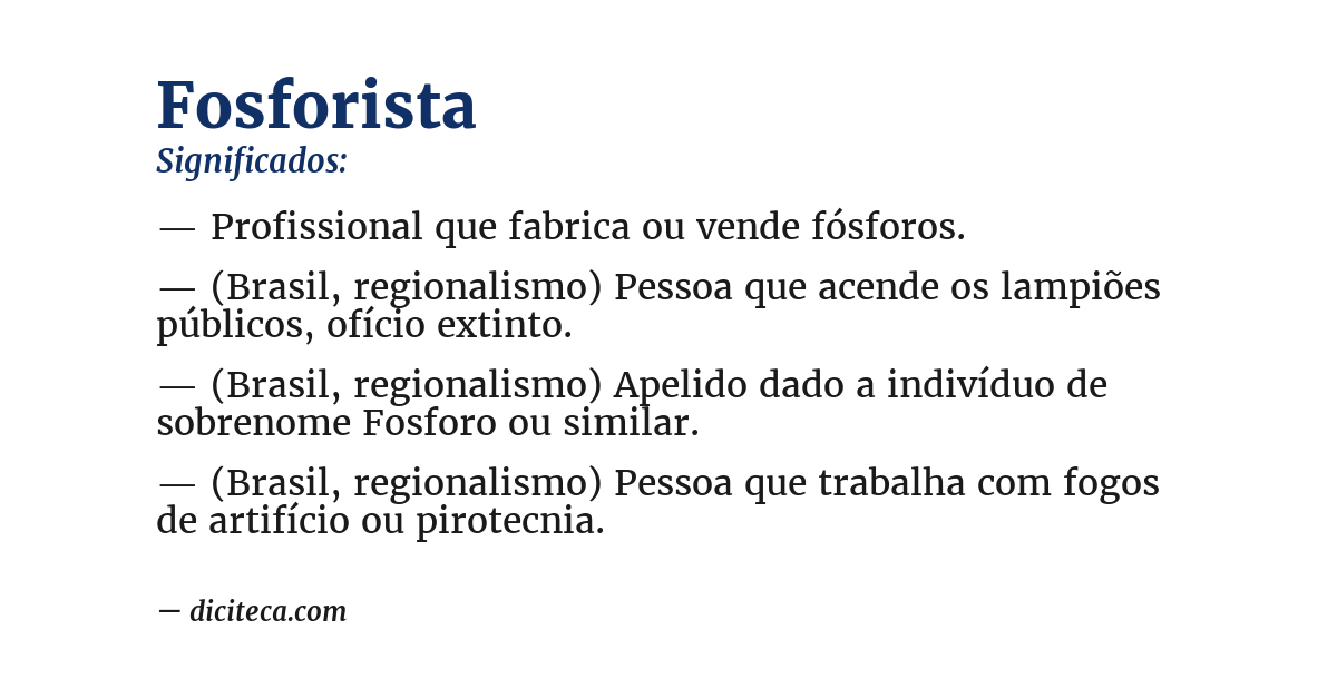 Significado de fosforista