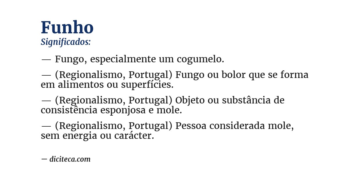 Significado de funho