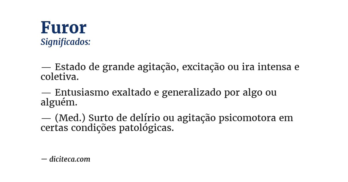 Significado de furor