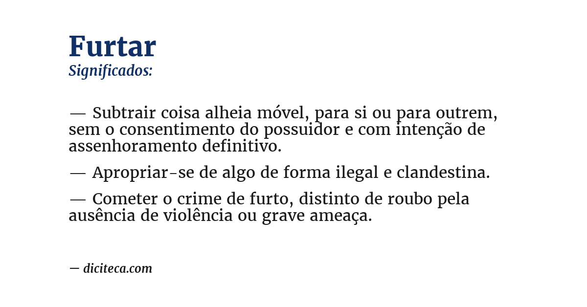Significado de furtar