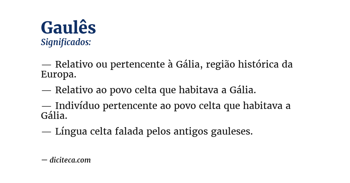 Significado de gaulês