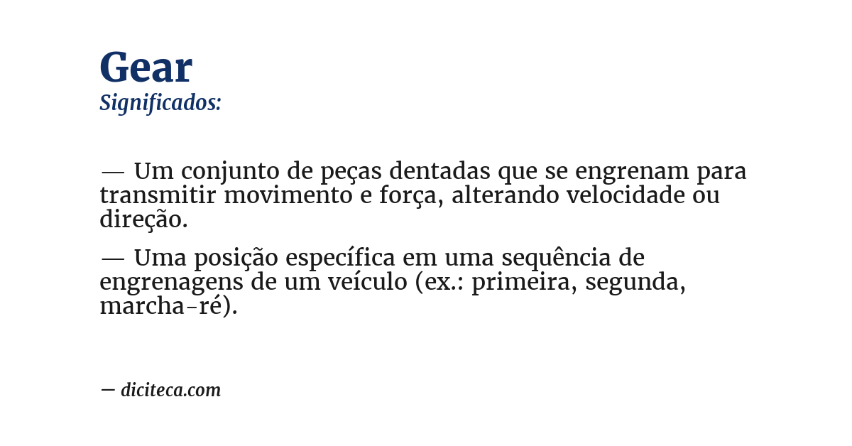Significado de gear