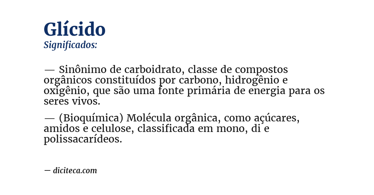 Significado de glícido