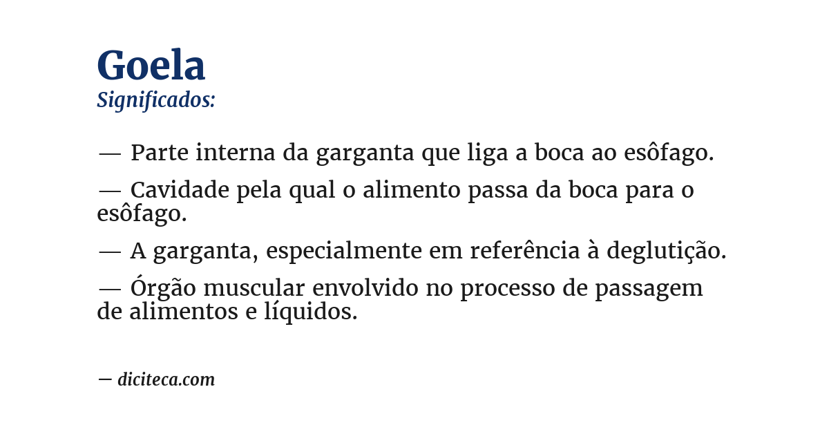 Significado de goela