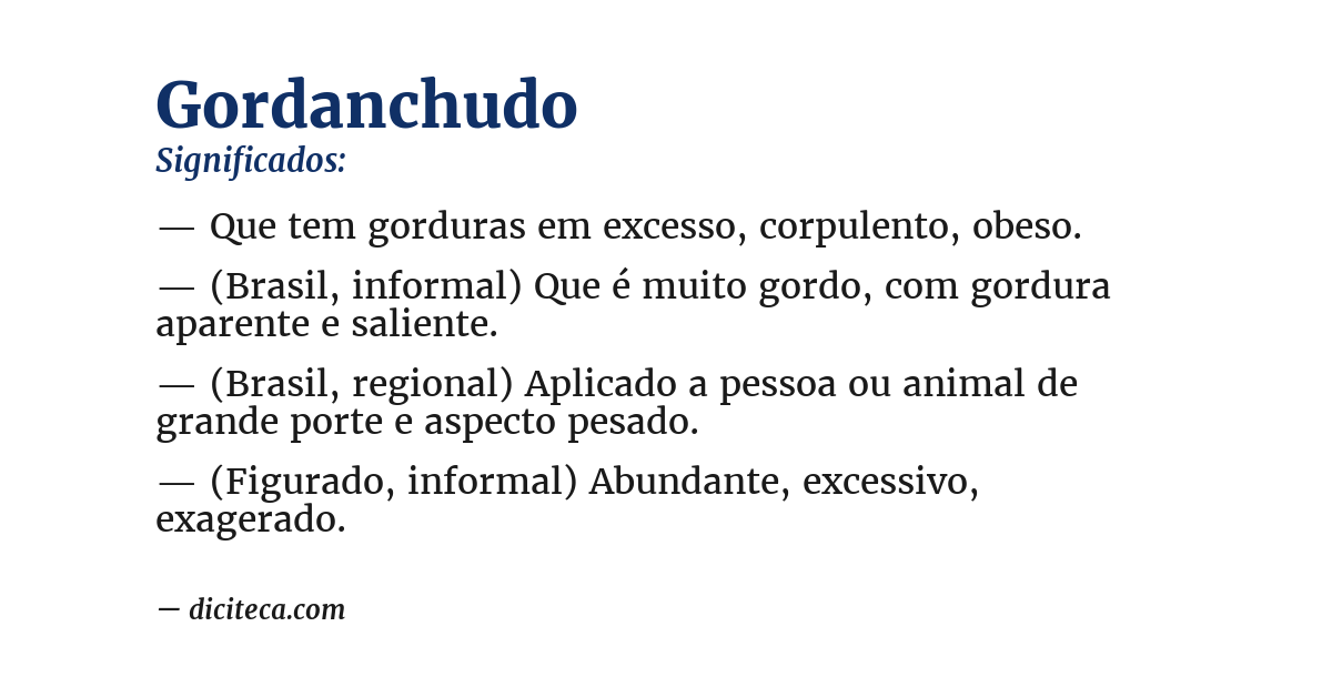 Significado de gordanchudo