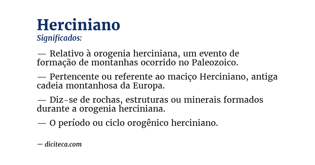 Significado de herciniano