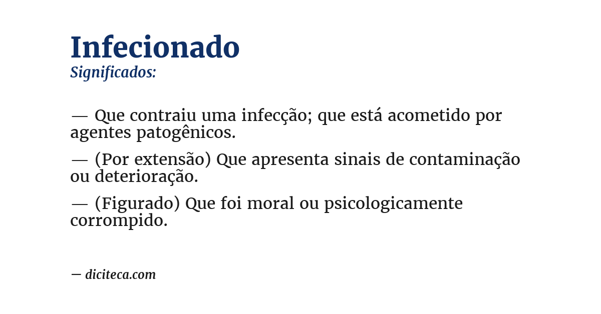 Significado de infecionado