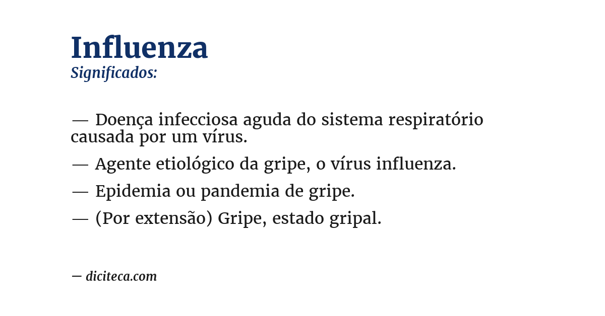 Significado de influenza