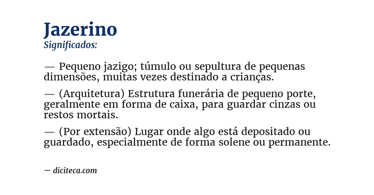 Significado de jazerino
