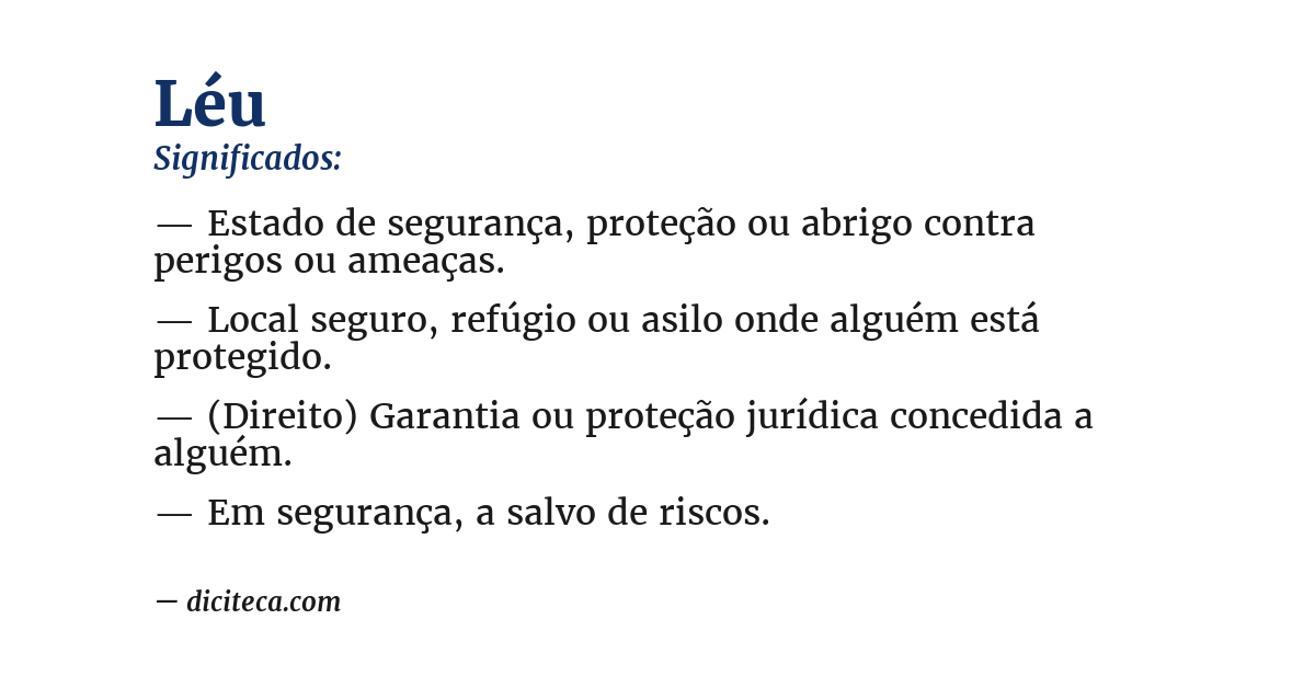 Significado de léu