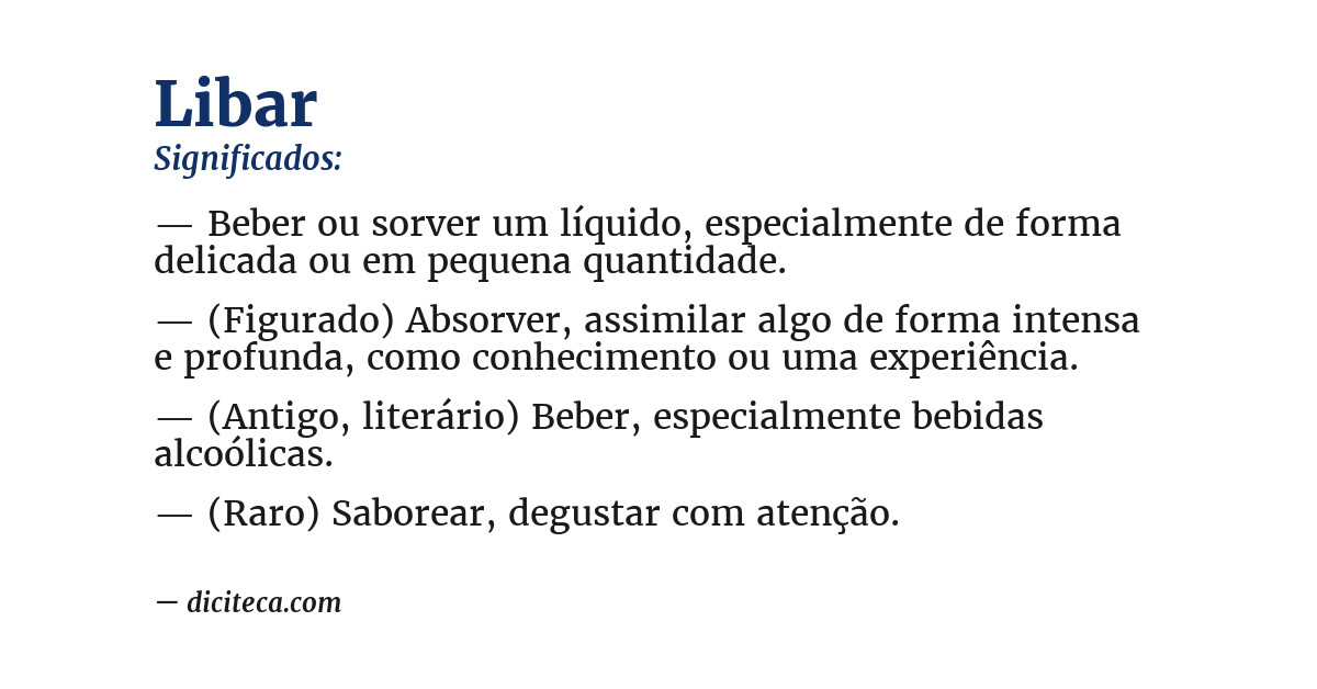 Significado de libar