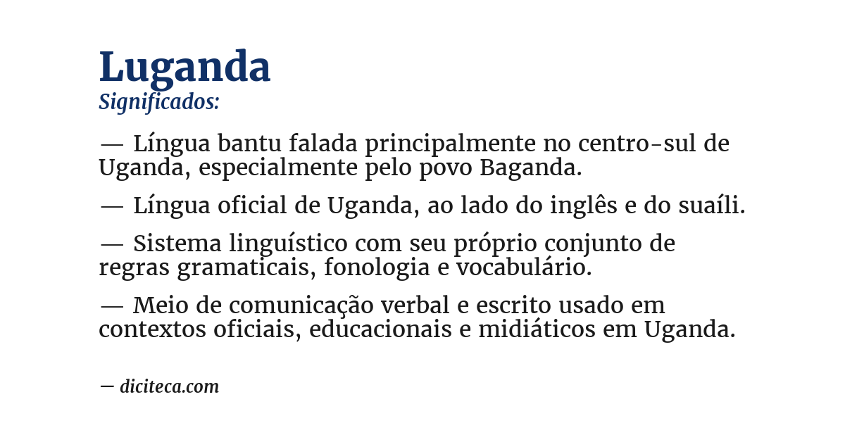 Significado de luganda