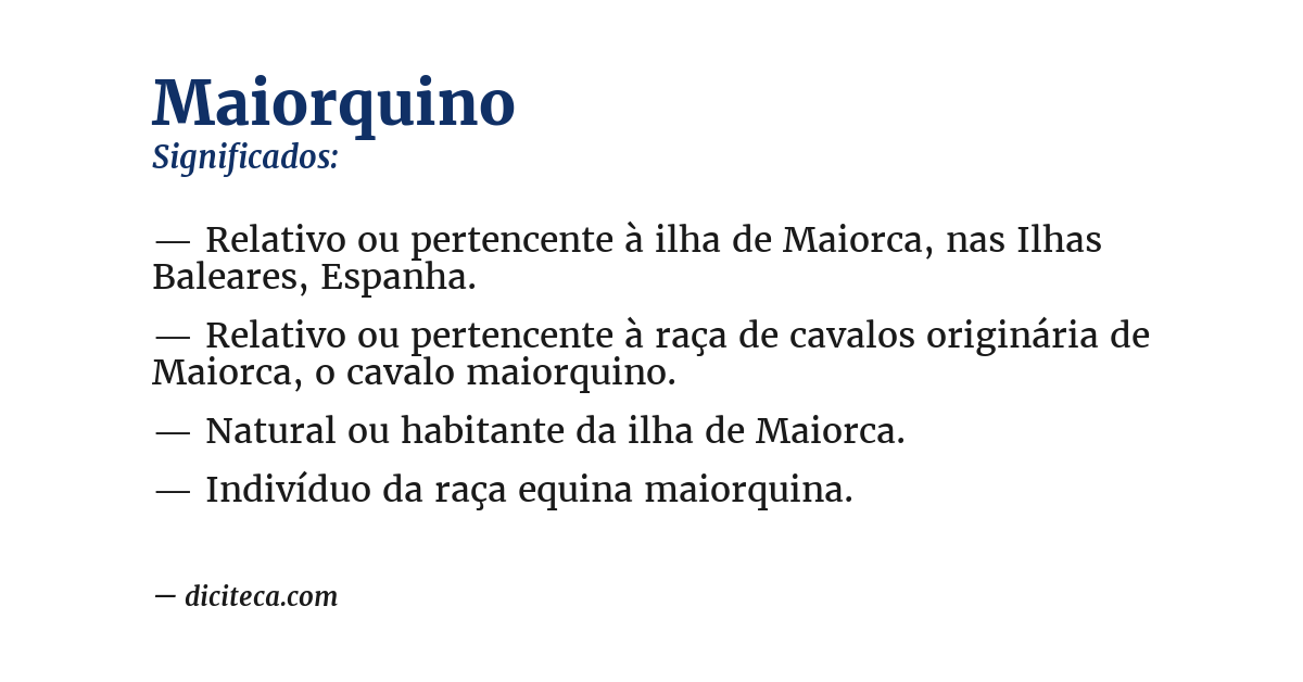 Significado de maiorquino