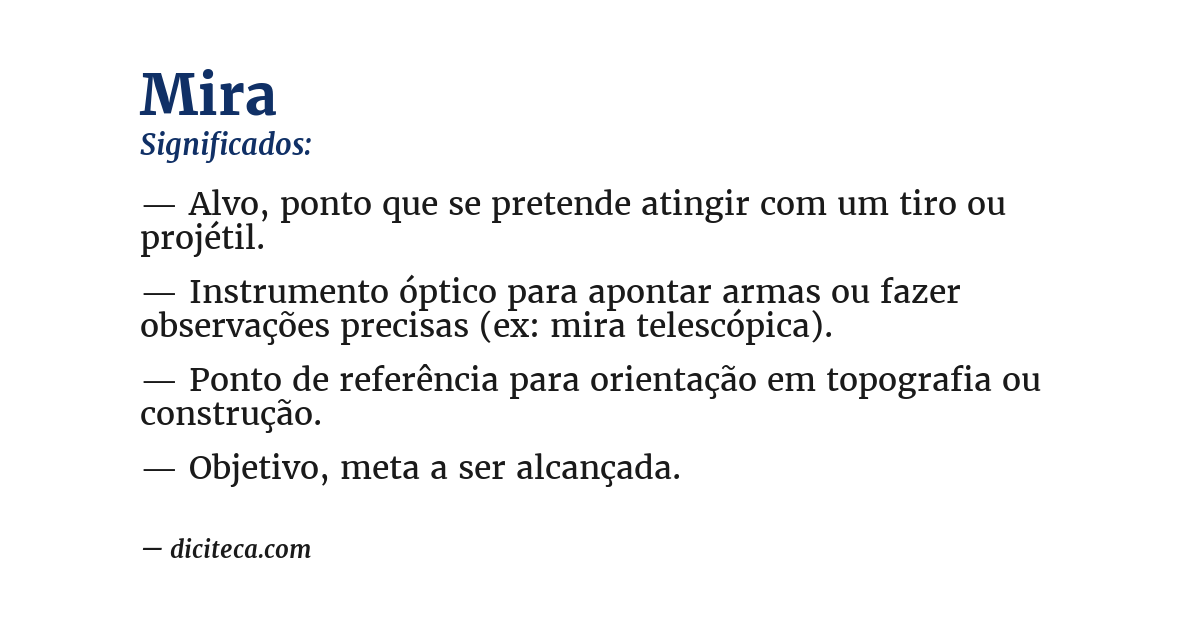 Significado de mira