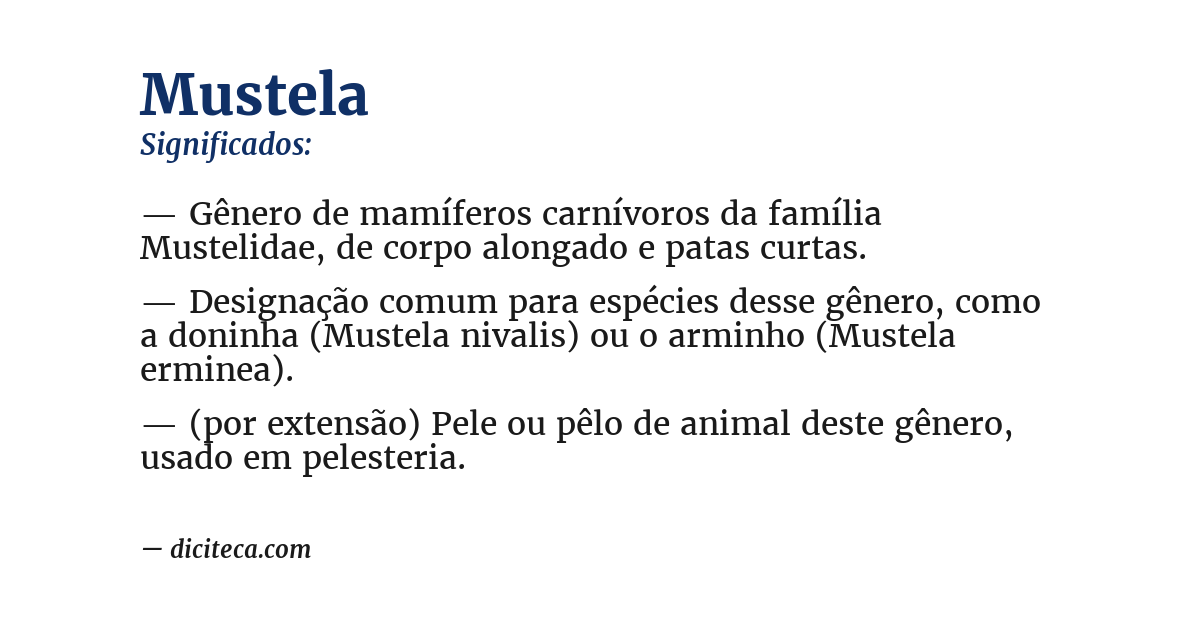 Significado de mustela