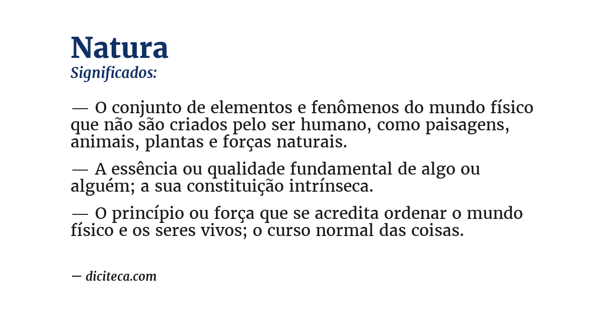 Significado de natura