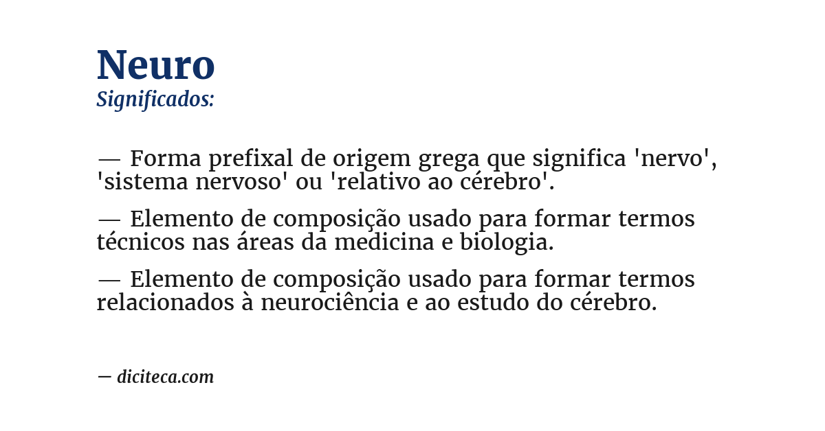Significado de neuro