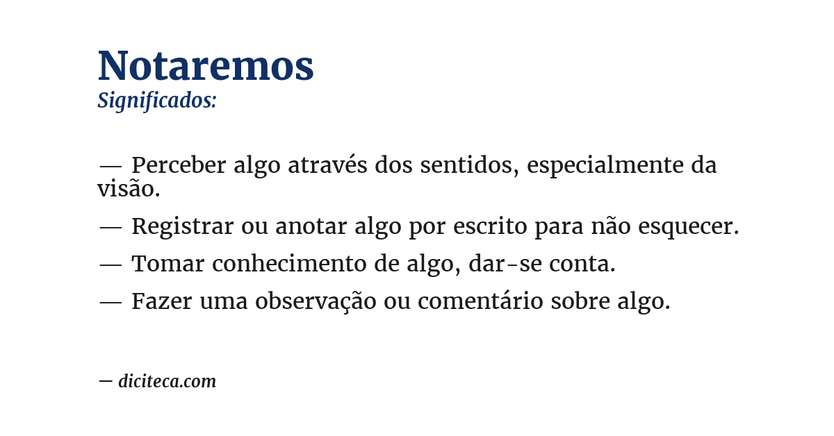 Significado de notaremos