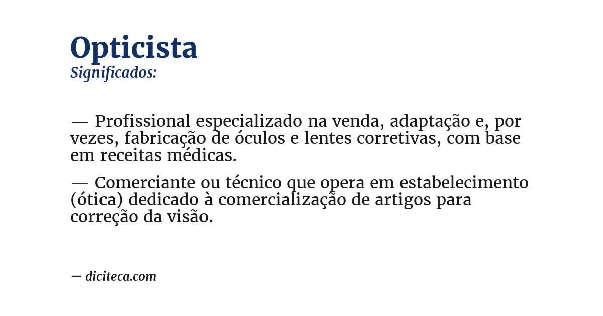 Significado de opticista