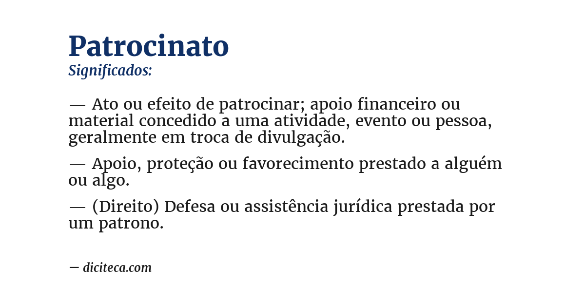 Significado de patrocinato