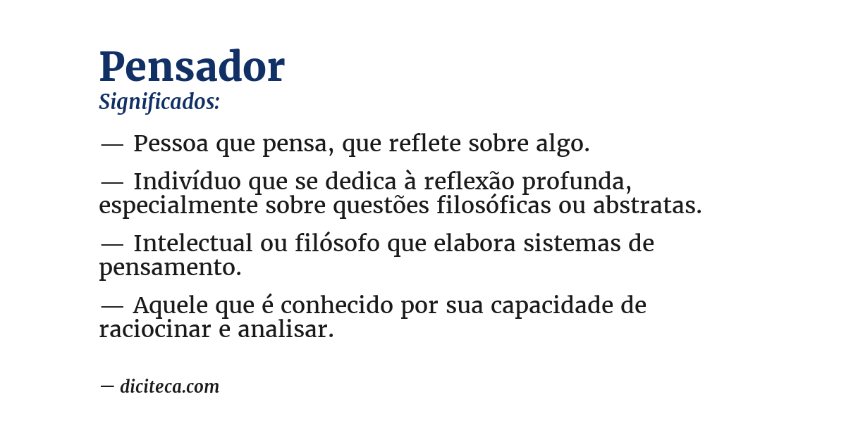 Significado de pensador