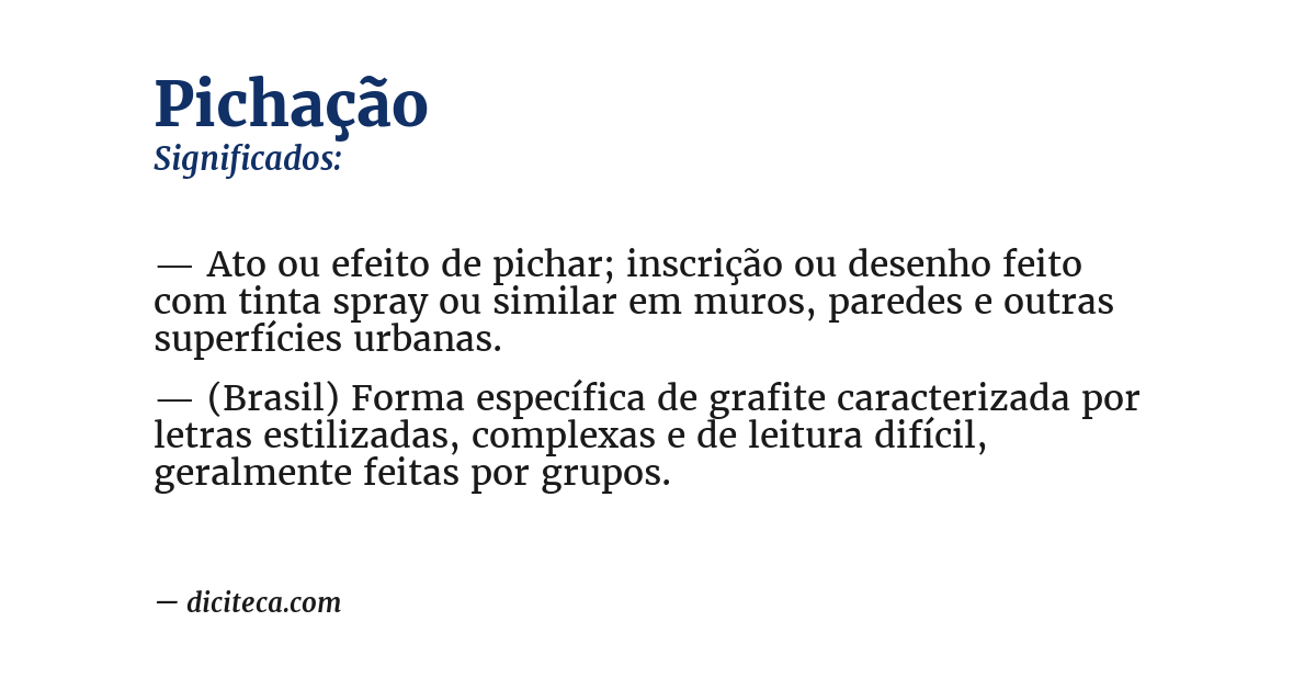 Significado de pichação