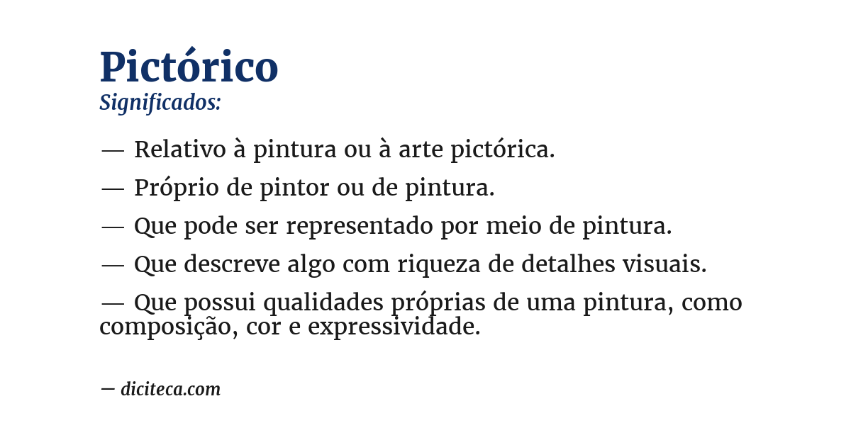 Significado de pictórico