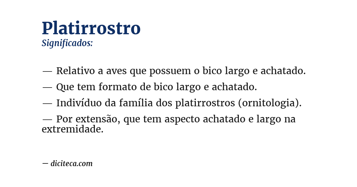 Significado de platirrostro