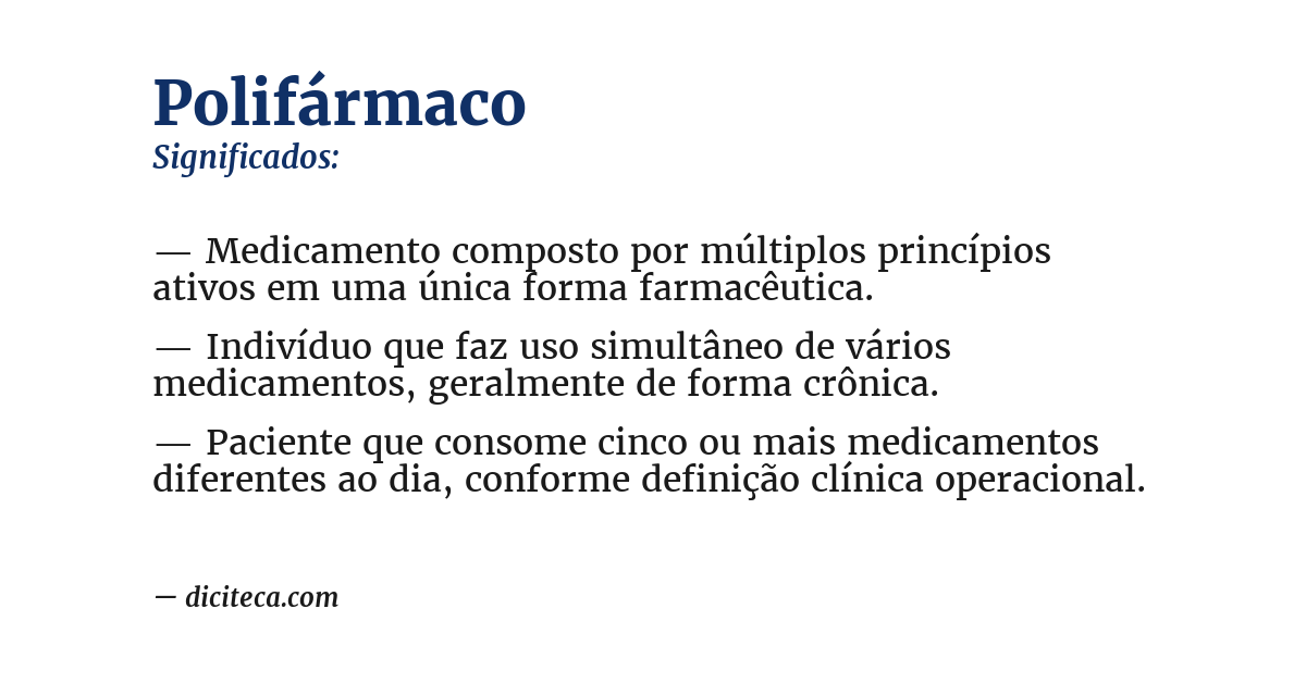 Significado de polifármaco