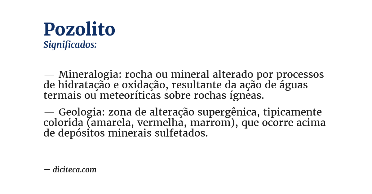 Significado de pozolito