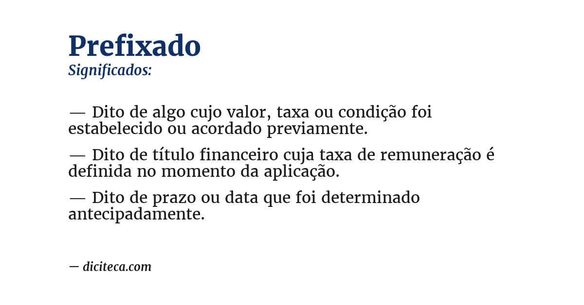 Significado de prefixado