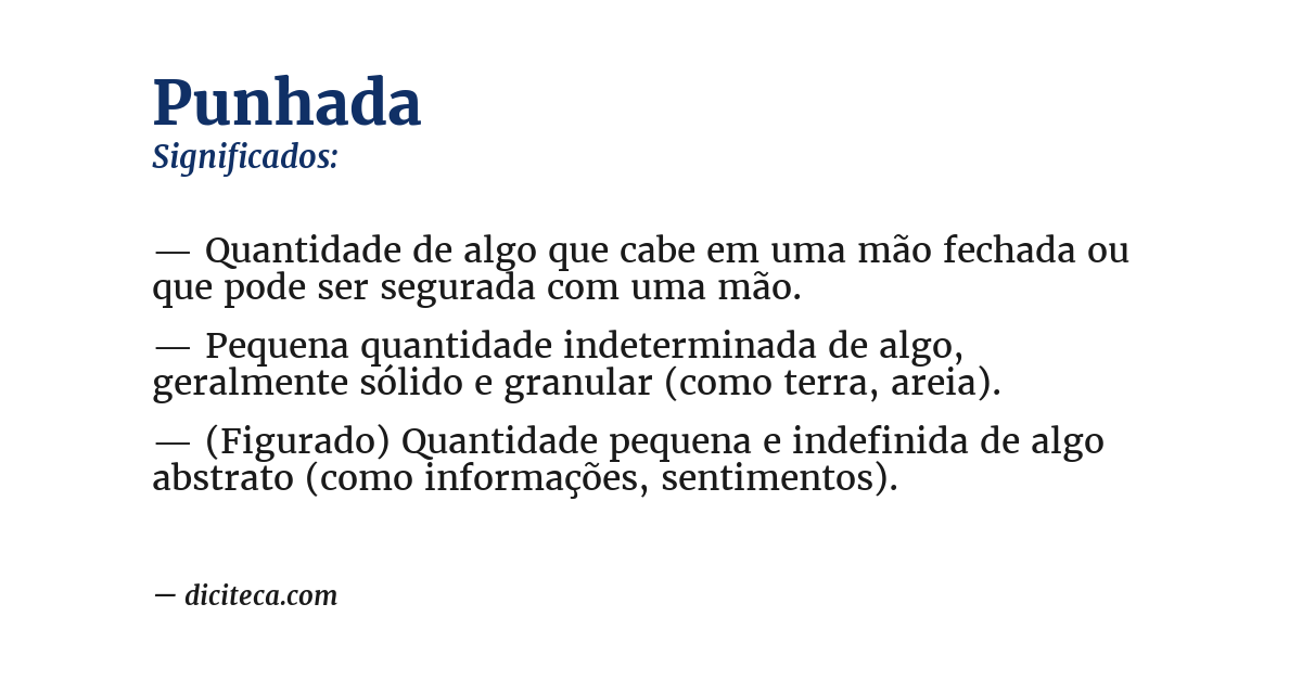 Significado de punhada