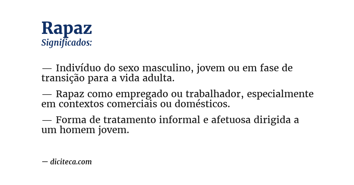 Significado de rapaz