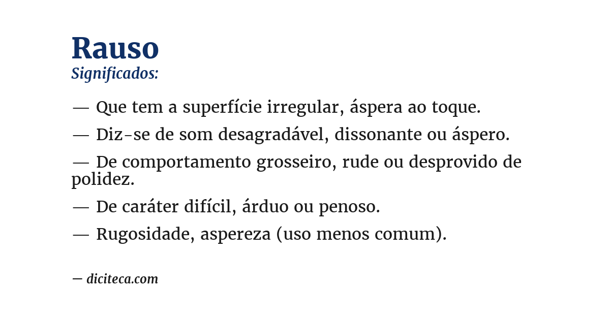 Significado de rauso