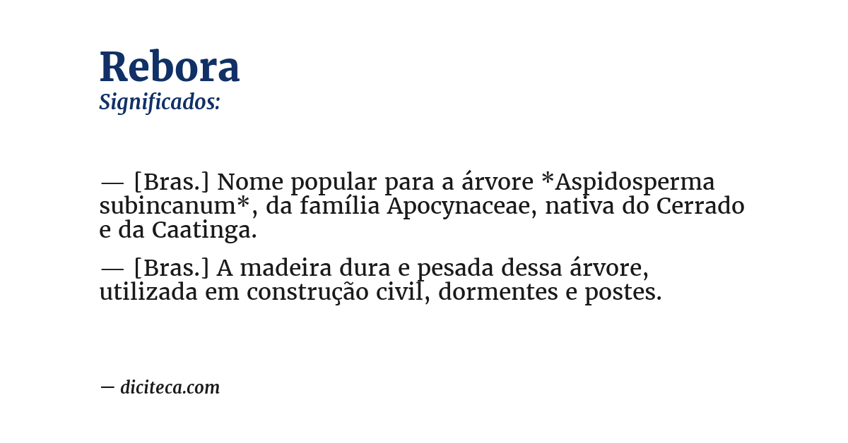Significado de rebora
