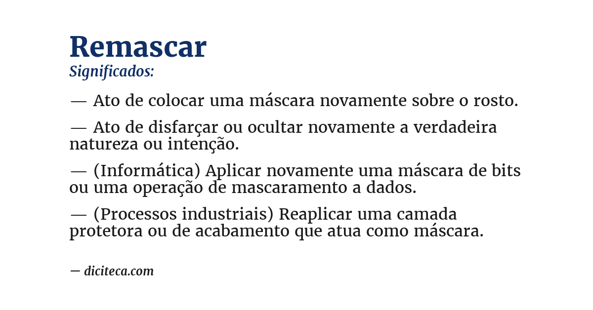 Significado de remascar