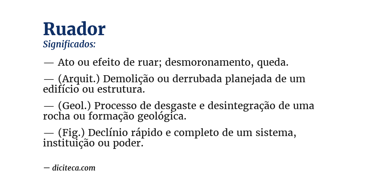 Significado de ruador
