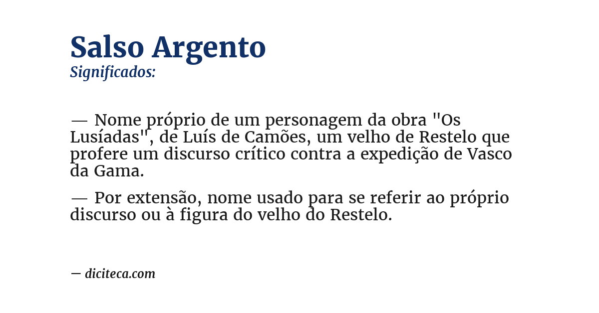 Significado de salso argento