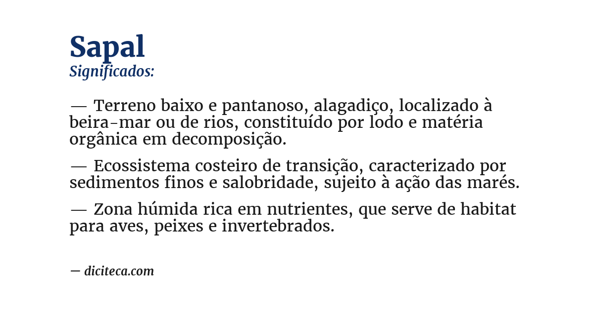 Significado de sapal