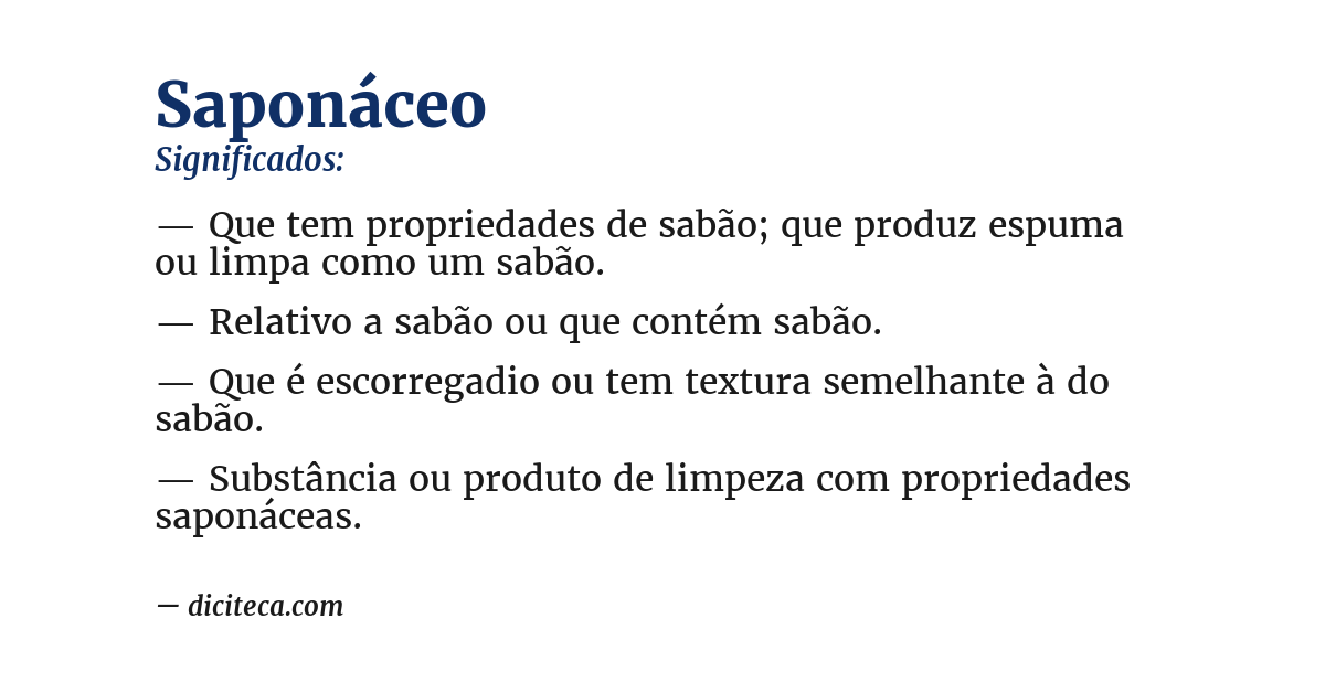 Significado de saponáceo