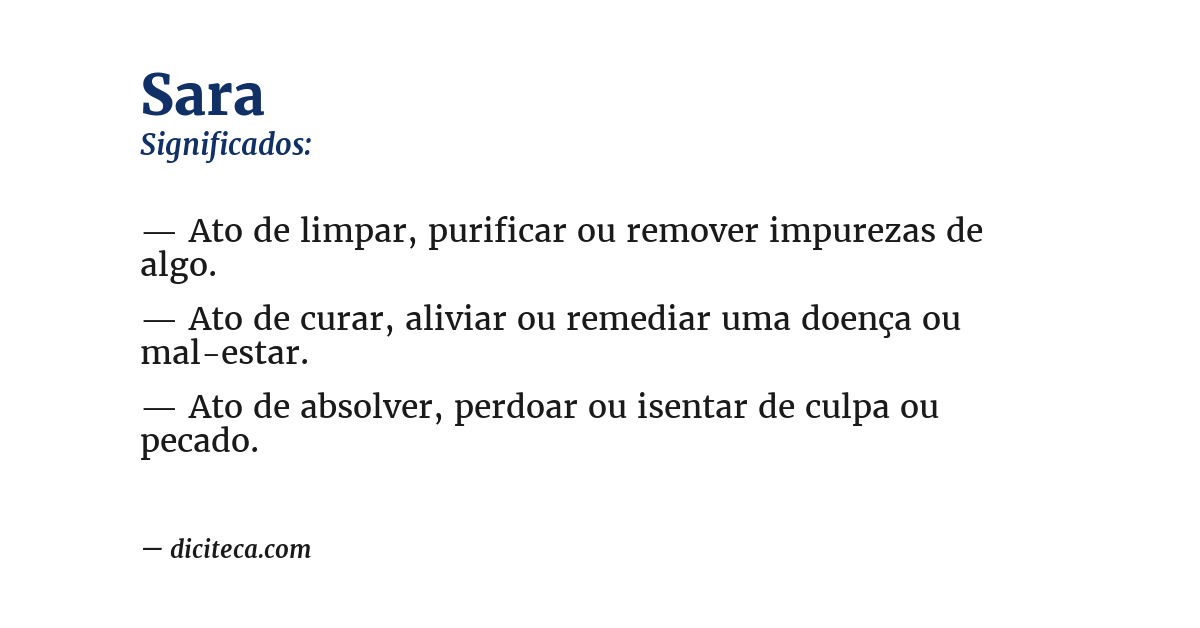 Significado de sara