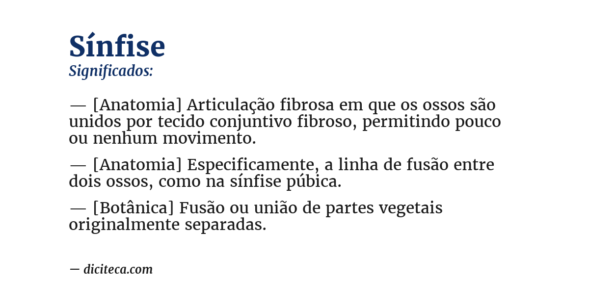 Significado de sínfise