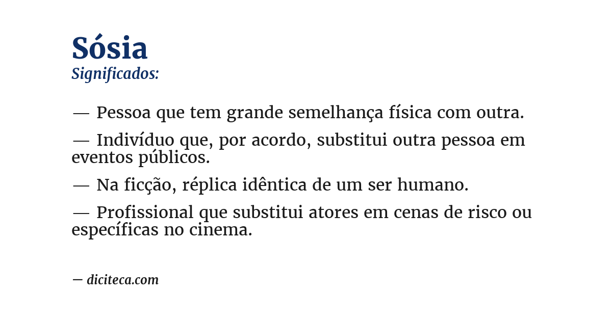 Significado de sósia