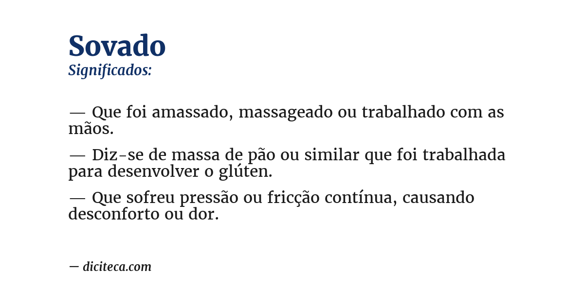 Significado de sovado